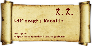 Kőszeghy Katalin névjegykártya